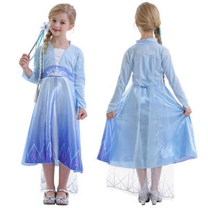 Disfraz de Princesa Elsa de Manga Larga <span class=keywords><strong>para</strong></span> Niñas, Disfraz de Cosplay <span class=keywords><strong>para</strong></span> Fiestas de Cumpleaños, Disfraz de Ángel de Hadas, Material de Poliéster - Product Image 5