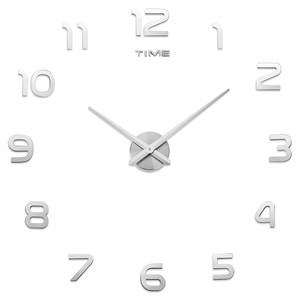 Large <strong>DIY</strong> Wall <strong>Clock</strong> Modern Frameless 3D Wall <strong>Clock</strong> with Mirror Numbers Stickers for Home Office Decorations Gift - Product Image 2