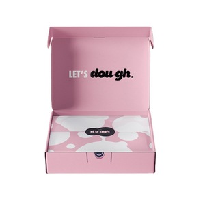 Caja de Embalaje para Llevar <span class=keywords><strong>Galletas</strong></span> y <span class=keywords><strong>Donuts</strong></span>, Rosada, Corrugada, Personalizada, con Recubrimiento UV y Grabado en Relieve, Cartón para Alimentos - Product Image 2
