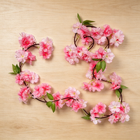 Guirlande de fleurs artificielles Sakura multicolores vibrantes à 84 têtes, réaliste, en soie douce, pour décoration de remise de diplôme, Noël, Thanksgiving