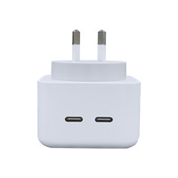 Chargeur mural rapide 35W avec double port Type-C PD, certifié SAA, prise australienne, adaptateur de voyage pliable, protection OTP, pour téléphone portable et PC