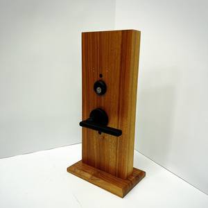 Juego de cerraduras de puerta premium con manija cuadrada en negro mate para todo tipo de cerraduras de embutir modernas para oficinas. - Product Image 6