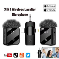 Microphone Lavalier Sans Fil F11 3-en-1 avec Chargement Type-C, Portable pour Podcast, Anti-Bruit, à Clipser