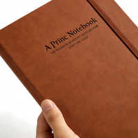 Carnets de notes en cuir PU imprimé de haute qualité, agenda marron, carnets à couverture rigide