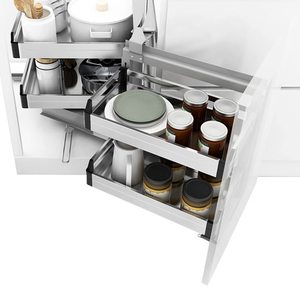 TKK <span class=keywords><strong>Accesorios</strong></span> <span class=keywords><strong>para</strong></span> <span class=keywords><strong>Muebles</strong></span> <span class=keywords><strong>de</strong></span> <span class=keywords><strong>Cocina</strong></span> <span class=keywords><strong>de</strong></span> Estilo Moderno Unidad <span class=keywords><strong>de</strong></span> Despensa Extraíble Deslizante con Cierre Suave y Almacenamiento <span class=keywords><strong>para</strong></span> Gabinete Esquinero Mágico <span class=keywords><strong>de</strong></span> Cristal - Product Image 4
