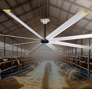 10ft nhôm Lưỡi quạt trần pmsm <span class=keywords><strong>hvls</strong></span> thông gió công nghiệp làm mát Quạt trần lớn với ứng dụng thông minh điều khiển cho phòng tập thể dục căng tin - Product Image 4