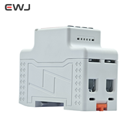 Tuya PA66 Mini maison intelligente disjoncteur 2P 63A Wifi RCBO compteur d'énergie minuterie fuite à la terre interrupteur intelligent disjoncteur
