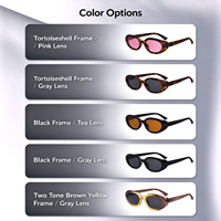 Lunettes de soleil ovales rétro CE UV400 unisexe, monture PC, verres Cat.3, multicolores, pour la conduite en extérieur, lunettes de soleil tendance