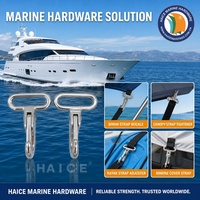 Clip de sangle en acier inoxydable 316, œillet fixe, mousqueton à ressort, mousqueton à ressort, sangle de 25 mm, équipement de gréement pour bateau, yacht, bateau