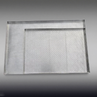Plateau de cuisson en acier inoxydable personnalisé, résistant aux hautes températures, revêtement antiadhésif, chariot de four, perforé