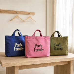 Sac fourre-tout promotionnel personnalisé en toile de coton grande taille avec longues poignées, réutilisable, imprimé lettres, cadeau pour femme - Product Image 2