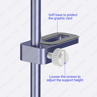 JEYI Support de carte graphique d'usine Support réglable en alliage d'aluminium avec base magnétique Support anti-affaissement en stock Garantie 1 an