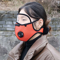 Masque de sport d'extérieur pour la course à pied et le vélo électrique ; Masque anti-poussière, anti-vent, anti-smog avec valve respirante en tissu imperméable