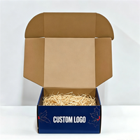 Caja de Cartón Roja Reciclable para Envíos, Caja de Cartón Corrugado Ecológica con Forma de Avión, Cajas de Embalaje de Papel para Cosméticos con Material de Relleno