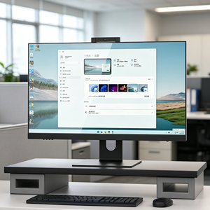 PC tout-en-un 24 pouces IPS LCD, processeur AMD, ordinateur de bureau professionnel, Windows 11, RAM DDR3, stockage SSD+HDD, pour bureaux et projets publics. - Product Image 1