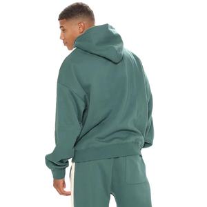 ชุดวอร์มผู้ชายแบบสวมหัว ผ้าฟลีซหนานุ่ม 100% ผ้าฝ้าย ทรงโอเวอร์ไซส์ พร้อมกางเกงจ็อกเกอร์  รับสกรีนโลโก้ ระบายอากาศได้ดี - Product Image 2