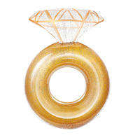 Bouée gonflable géante en forme de diamant doré scintillant pour mariage, piscine, plage, fête estivale, cadeau photo, pour adultes