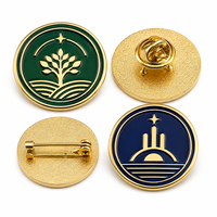 Pins de revers ronds personnalisés en émail, badges métalliques minimalistes à motifs botaniques et géométriques, cadeaux avec logo personnalisé, vente en gros