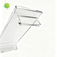Plateau de présentation moderne personnalisé en acrylique transparent, résistant à l'eau, pour savon, cosmétiques, plantes et bougies