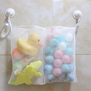 Cesta de almacenamiento de ropa para niños, juguetes de <span class=keywords><strong>baño</strong></span> para bebés, organizador de red, bolsa organizadora de cosas colgantes de malla con ventosa - Product Image 6