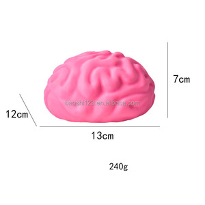Oversized Pink Brain Creative TPR Squishy Hot Slow <b>Rebound</b> Square Cheese Dough Squeeze Fidget Toy Girls Adults Stress Relief - Product Image 2