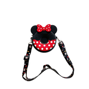 Graziosa <span class=keywords><strong>borsa</strong></span> a tracolla in Silicone con grande capacità portatile cartone animato <span class=keywords><strong>Minnie</strong></span> con fiocco per fotocamera borse con cerniera - Product Image 5