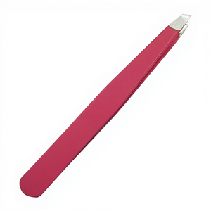 Pinzas para Pestañas DENTRIC IMPANTS, Punta Inclinada Rosa, Acero Inoxidable, Mango Cómodo, Estilo Clásico DI-0022 - Product Image 4