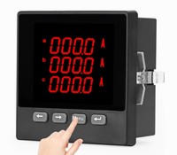 Avec RS485 96*96mm Affichage LCD triphasé Compteur de puissance multifonction Fabrication OEM