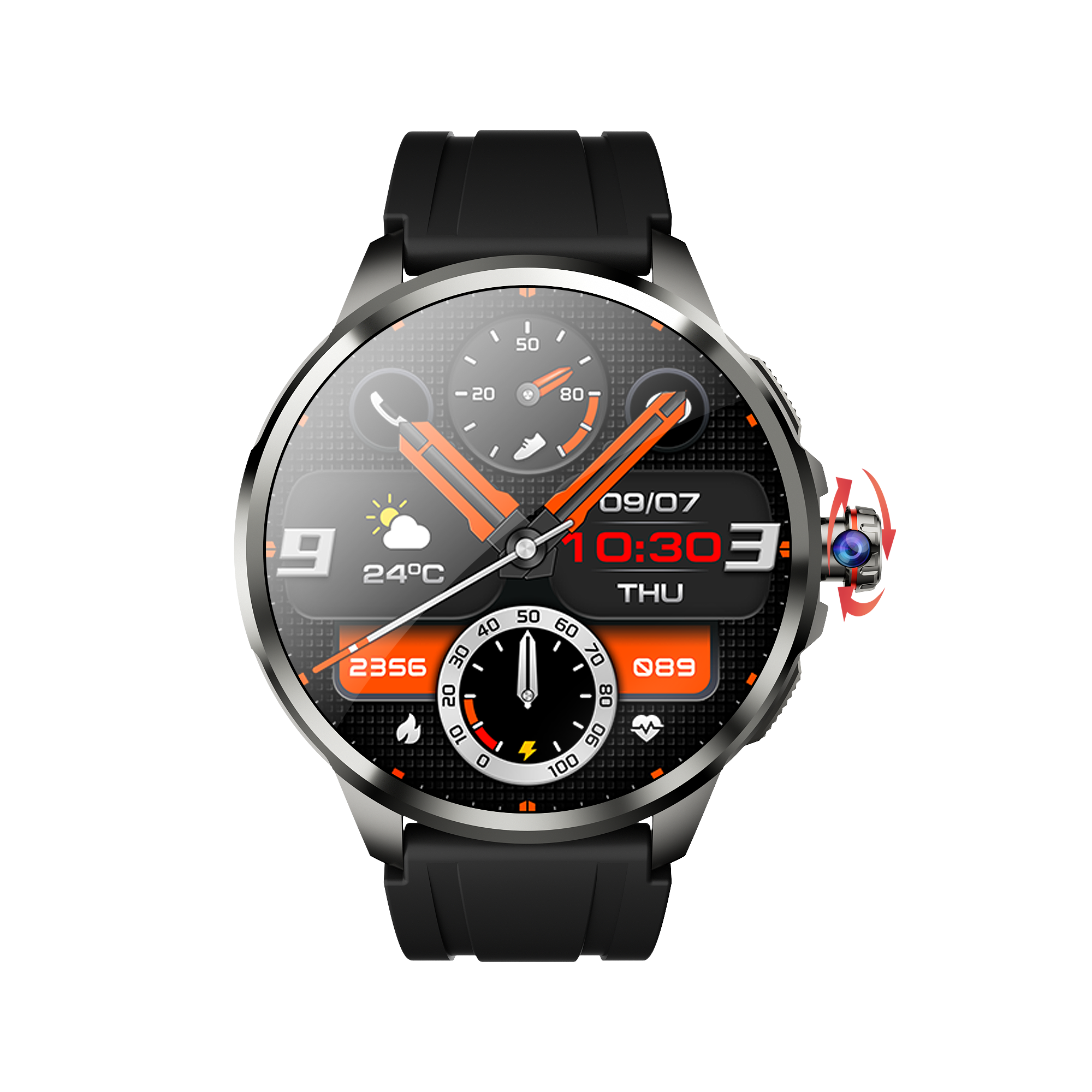 New Android Smart Watch 4G Round Screen 3+32GB Memory Camera WiFi GPS NFC  AMOLED Video Call Watch With Sim Card Smart Watch H99