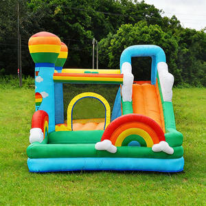 Château gonflable de <span class=keywords><strong>style</strong></span> compétition avec toboggan double piste, <span class=keywords><strong>jeu</strong></span> de course pour la journée sportive, défi d'équipe, événement - Product Image 1