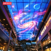 Pantallas LED de Rejilla Transparentes para Exteriores XQD P50 P100, Resistentes al Agua, RGB, Binax Pixel, para Centros Comerciales