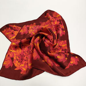 <span class=keywords><strong>Bandana</strong></span> di seta 100% <span class=keywords><strong>rossa</strong></span> su misura 14mm raso piccolo quadrato puro stampa 55*55cm sciarpa da taschino scialle donne sciarpa per la testa Hijab - Product Image 3