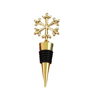 Christmas Snowflake Wine <b>Stopper</b> Gold Metal Bottle Seal For Champagne Preservation Party Gift Simple Style - Product Image 5
