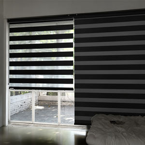 Stores occultants zébrés sur mesure pour fenêtres, stores enrouleurs motorisés, rideaux filtrants la lumière automatiquement, décorations modernes pour la maison - Product Image 1