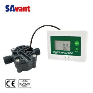 Débitmètre à turbine liquide SAVANT DigiFlow 6710M-22 3/8"BSP pour la surveillance du débit de liquides industriels - Product Image 1
