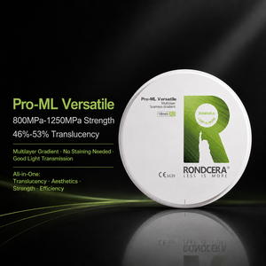 Disque de zircone multicouche polyvalent Rondcera Pro-ML, <span class=keywords><strong>d</strong></span>égradé de couleur naturelle, pour laboratoire <span class=keywords><strong>dentaire</strong></span>, compatible CAD/CAM - Product Image 5