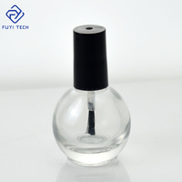 Flacons de vernis à ongles en verre transparent, noir mat, blanc, personnalisables, vides, avec bouchon et pinceau, 3ml-15ml, MOQ 100 pièces