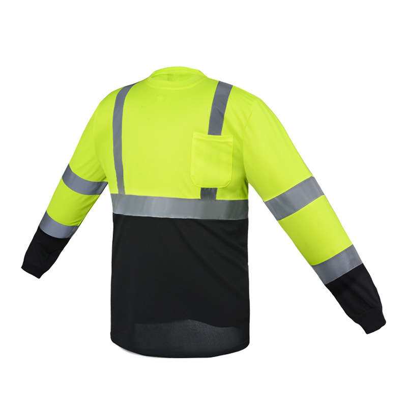 Custom Summer Printing Logo Dry Fit Bright Men Work T-Shirt Safety Reflective T Shirt