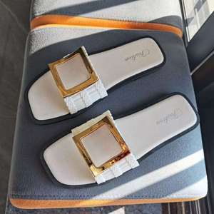 Sandalias Planas de Verano Estilo Coreano para Mujer, Nuevas, a la Moda, con Punta Abierta, Plataforma, Personalizadas, Acolchadas, Antideslizantes, de PVC, para Exteriores, para Estudiantes - Product Image 6