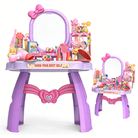 Ensemble de jeu de coiffeuse de princesse EPT - 57 pièces, kit de maquillage et de coiffure d'imitation, outils de beauté de simulation, jouet de princesse pour fille