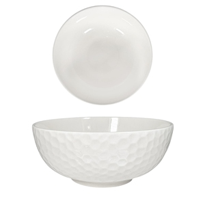 Ciotola per Insalata in Porcellana, Motivo a Puntini, Diametro 20CM, BIANCO - Product Image 1