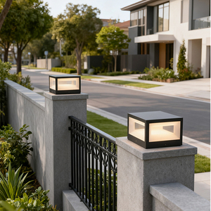 <span class=keywords><strong>Lampe</strong></span> Solaire à Poteau Grande Taille en Acier Inoxydable pour Extérieur, Éclairage LED Moderne pour <span class=keywords><strong>Portail</strong></span> Principal – Offre Spéciale - Product Image 3