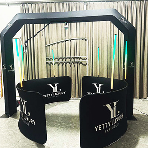 Logo personnalisé gratuit aérien 360 Photo Booth Box alimenté par batterie changement de couleur lumière LED pour - Product Image 3