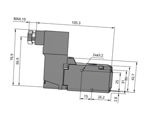 SMC VP342-5TD1-02FA serisi 3 Port Solenoid vana Pilot Poppet tipi vücut elektronik makineleri için kauçuk conta tek ünite - Product Image 3