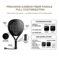Professioneller 18K Carbonfaser-Padel-Schläger mit EVA-Wabenkern und vibrationsdämpfendem, stoßfestem Griff