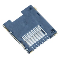 SMD-Typ Mikro-SD-Karten-Anschluss mit Push-Push-Weiblichkeit