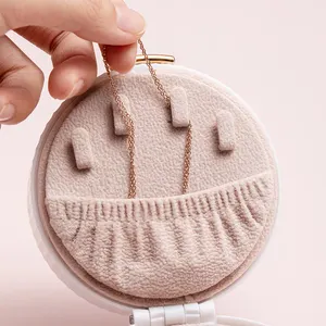 Groothandel Luxe Plastic Draagbare Kleine Reis Doorzichtige Ketting Ring Oorbel Armband Sieraden Opbergdoos
