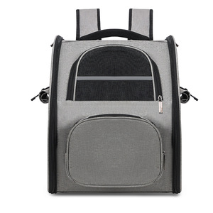 Pet <b>Backpack</b> Oxford Breathable Large Capacity Grey For <b>Cats</b> Dogs 7kg Above - Product Image 5