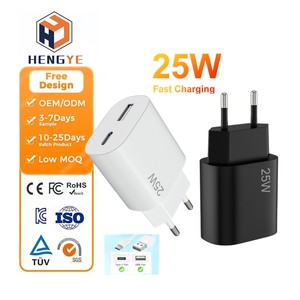 9V 2A 5V 3A 12V PPS cổng kép QC tường cargador PD 25 Watt Sạc 25 W siêu nhanh sạc Power <span class=keywords><strong>Adapter</strong></span> USB Loại C PD Châu Âu - Product Image 1