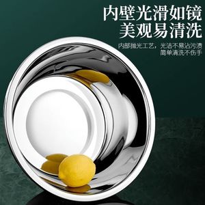 Xinrong Stainless Steel Bowl With Glass Lid 304 Food Grade Round <b>Kitchen</b> Mixing Serving Dish For Soup Seasoning Fermented - Product Image 5